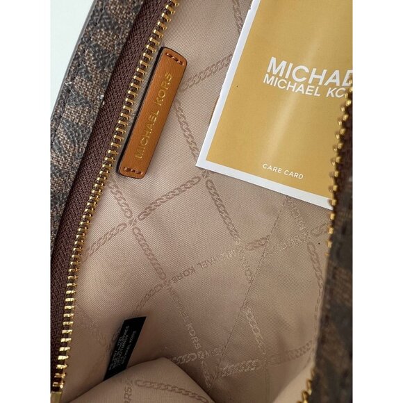 Michael Kors pencil case small MK signature stripe poppy multi - Picture 6 of 8